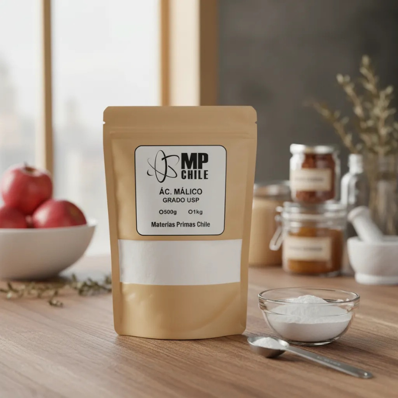 Ácido Málico 1kg Usp - Aditivo Para Alimentos Y Cosméticos