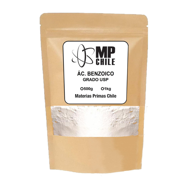Ácido Benzoico 1kg Grado USP – Conservante Natural 100% Puro para Alimentos y Cosméticos