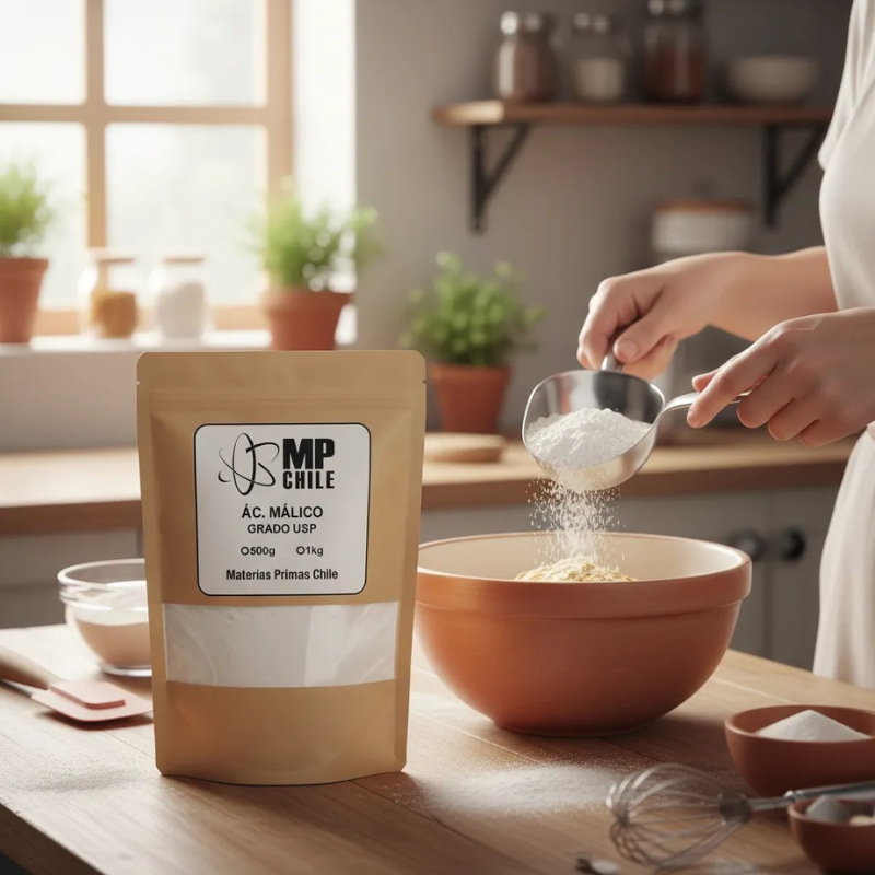 Ácido Málico 1kg Usp - Aditivo Para Alimentos Y Cosméticos