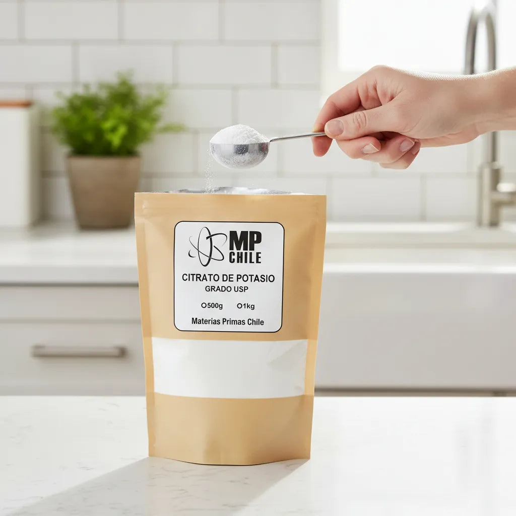 Citrato de Potasio en Polvo Grado USP 1kg – Suplemento Mineral para Equilibrio Electrolítico y Salud Muscular